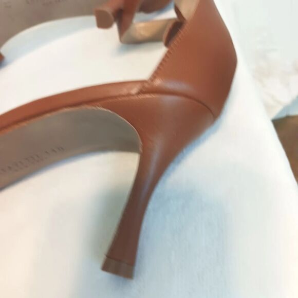 LAFAYETTE 148 Ankle Strap Heels Sz 41 BROWN Sandals Lula Luxury retail $455 NEW - Picture 7 of 16
